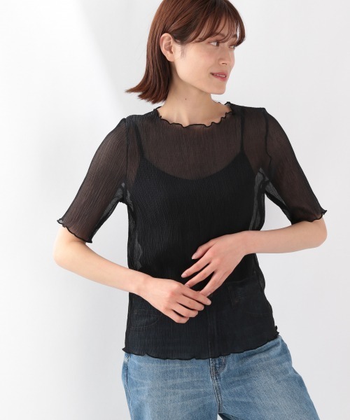 LOWRYS FARM(ローリーズファーム)の「シアープリーツプルオーバー5S 886381(Tシャツ/カットソー・レディース・ベージュ/ブラック/アイボリー/グレー/ブラウン・FREE)」の18枚目の写真