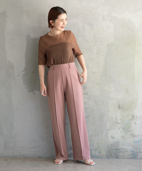 LOWRYS FARM(ローリーズファーム)の「シアープリーツプルオーバー5S 886381(Tシャツ/カットソー・レディース・ベージュ/ブラック/アイボリー/グレー/ブラウン・FREE)」の8枚目の写真