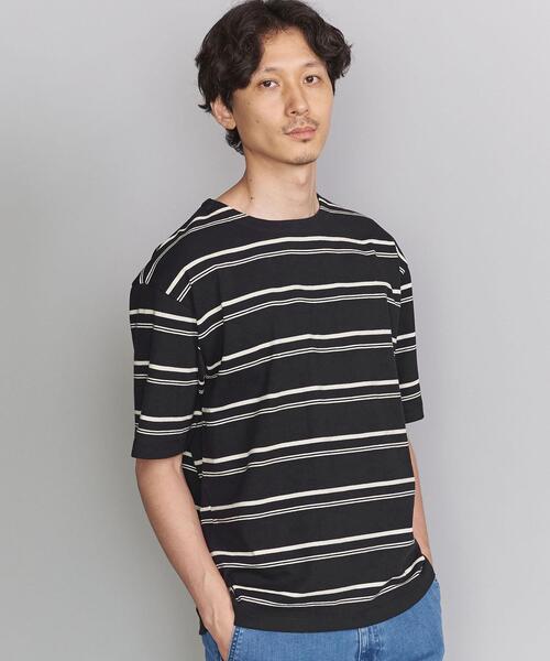 BEAUTY&YOUTH UNITED ARROWS(ビューティーアンドユースユナイテッドアローズ)の「BY リネン コットン リゾート ボーダー Tシャツ(Tシャツ/カットソー・メンズ・ホワイト/ブラック・SMALL/LARGE/X-LARGE/MEDIUM)」の10枚目の写真