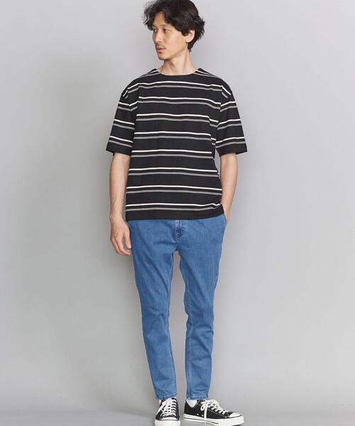 BEAUTY&YOUTH UNITED ARROWS(ビューティーアンドユースユナイテッドアローズ)の「BY リネン コットン リゾート ボーダー Tシャツ(Tシャツ/カットソー・メンズ・ホワイト/ブラック・SMALL/LARGE/X-LARGE/MEDIUM)」の11枚目の写真