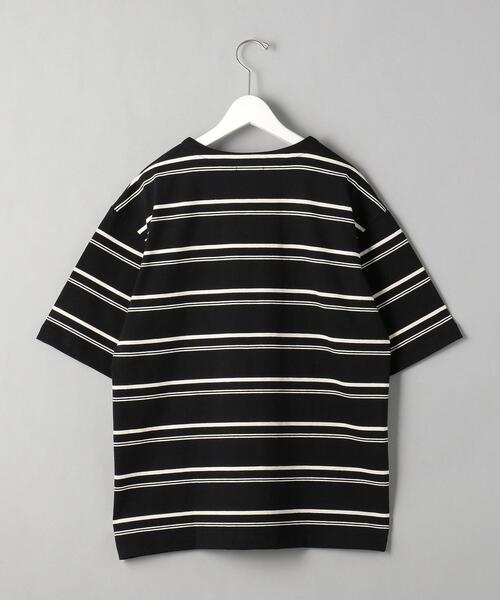 BEAUTY&YOUTH UNITED ARROWS(ビューティーアンドユースユナイテッドアローズ)の「BY リネン コットン リゾート ボーダー Tシャツ(Tシャツ/カットソー・メンズ・ホワイト/ブラック・SMALL/LARGE/X-LARGE/MEDIUM)」の4枚目の写真
