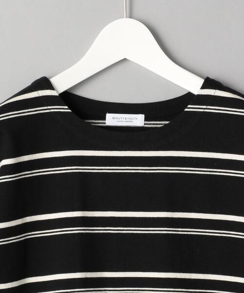BEAUTY&YOUTH UNITED ARROWS(ビューティーアンドユースユナイテッドアローズ)の「BY リネン コットン リゾート ボーダー Tシャツ(Tシャツ/カットソー・メンズ・ホワイト/ブラック・SMALL/LARGE/X-LARGE/MEDIUM)」の5枚目の写真