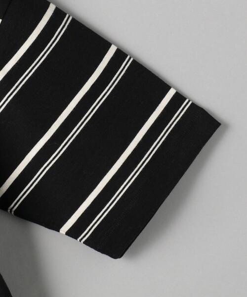 BEAUTY&YOUTH UNITED ARROWS(ビューティーアンドユースユナイテッドアローズ)の「BY リネン コットン リゾート ボーダー Tシャツ(Tシャツ/カットソー・メンズ・ホワイト/ブラック・SMALL/LARGE/X-LARGE/MEDIUM)」の6枚目の写真