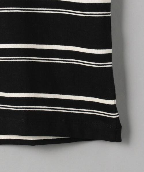 BEAUTY&YOUTH UNITED ARROWS(ビューティーアンドユースユナイテッドアローズ)の「BY リネン コットン リゾート ボーダー Tシャツ(Tシャツ/カットソー・メンズ・ホワイト/ブラック・SMALL/LARGE/X-LARGE/MEDIUM)」の7枚目の写真