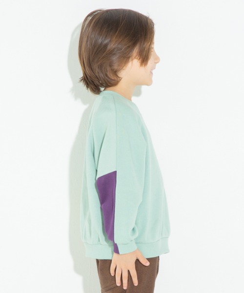 BRANSHES（ブランシェス）の「袖口切替え裏起毛トレーナー（スウェット・キッズ・ライトグリーン/アイボリー・90cm/110cm/100cm/120cm/130cm/140cm/150cm）」の15枚目の写真