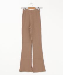 KOBE LETTUCE | フルレングスorアンクル選べる2丈　サイドスリット裏微起毛セミフレアリブパンツ(レギンス/スパッツ)