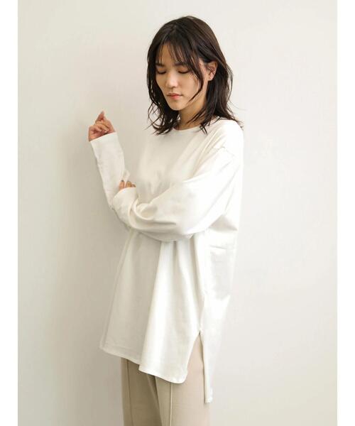 AMERICAN HOLIC(アメリカンホリック)の「クルーネックスリットプルオーバー *(Tシャツ/カットソー・レディース・ベージュ/オフホワイト・M/L)」の22枚目の写真