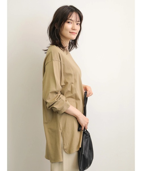 AMERICAN HOLIC(アメリカンホリック)の「クルーネックスリットプルオーバー *(Tシャツ/カットソー・レディース・ベージュ/オフホワイト・M/L)」の15枚目の写真