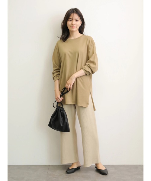 AMERICAN HOLIC(アメリカンホリック)の「クルーネックスリットプルオーバー *(Tシャツ/カットソー・レディース・ベージュ/オフホワイト・M/L)」の14枚目の写真