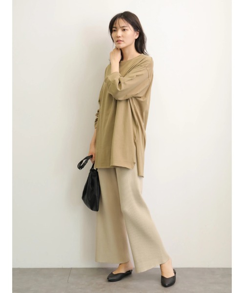 AMERICAN HOLIC(アメリカンホリック)の「クルーネックスリットプルオーバー *(Tシャツ/カットソー・レディース・ベージュ/オフホワイト・M/L)」の6枚目の写真