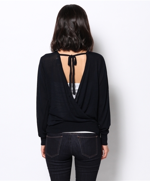 Sheta（シータ）の「バックリボンニットPO（ニット/セーター・レディース・ボルドー/ネイビー・FREE）」の3枚目の写真