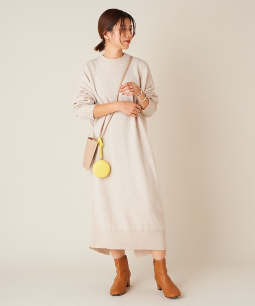 SHENERY（シーナリー）の「SHEPHERDニットワンピース（ワンピース・レディース・ブラック/ブルー/アイボリー・FREE）」の4枚目の写真