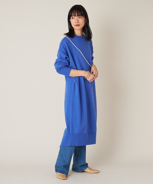 SHENERY（シーナリー）の「SHEPHERDニットワンピース（ワンピース・レディース・ブラック/ブルー/アイボリー・FREE）」の12枚目の写真