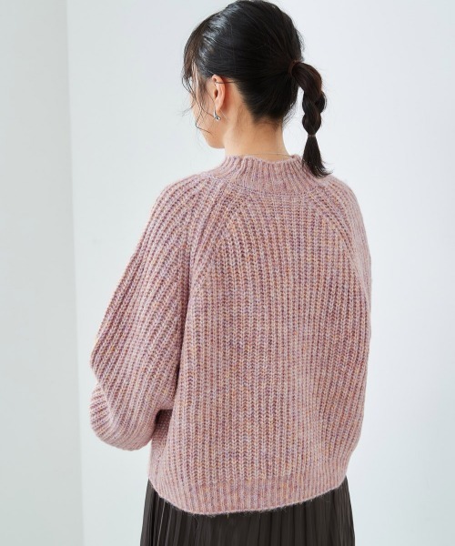 cepo（セポ）の「ボリューム袖リブアミモックネックセーター（ニット/セーター・レディース・パープル/オフホワイト/サックスブルー/ピンク・M）」の19枚目の写真