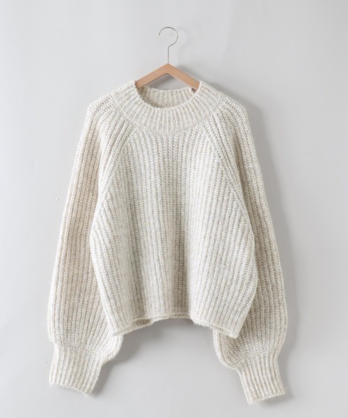 cepo（セポ）の「ボリューム袖リブアミモックネックセーター（ニット/セーター・レディース・パープル/オフホワイト/サックスブルー/ピンク・M）」の20枚目の写真