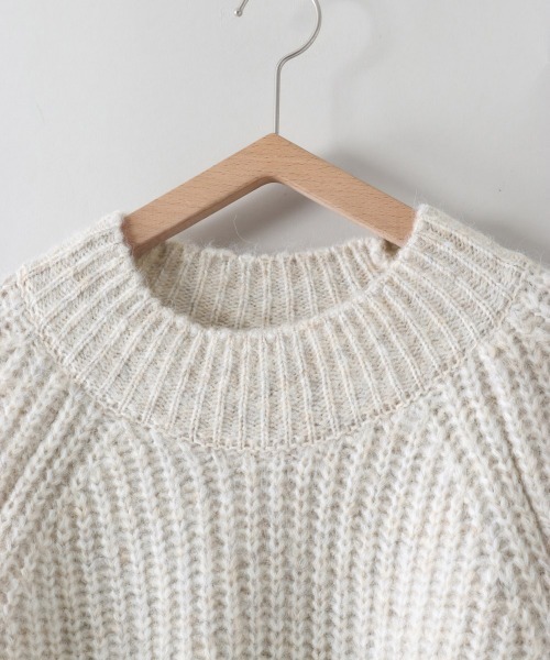 cepo（セポ）の「ボリューム袖リブアミモックネックセーター（ニット/セーター・レディース・パープル/オフホワイト/サックスブルー/ピンク・M）」の12枚目の写真