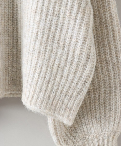cepo（セポ）の「ボリューム袖リブアミモックネックセーター（ニット/セーター・レディース・パープル/オフホワイト/サックスブルー/ピンク・M）」の8枚目の写真
