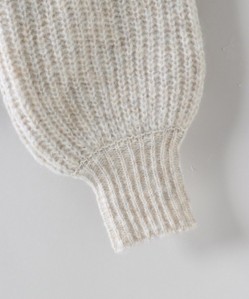 cepo（セポ）の「ボリューム袖リブアミモックネックセーター（ニット/セーター・レディース・パープル/オフホワイト/サックスブルー/ピンク・M）」の16枚目の写真