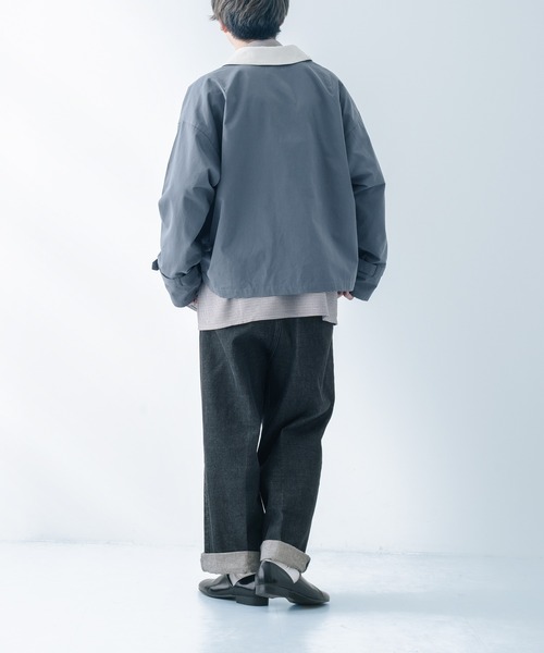 epnok（エプノック）の「配色ショートブルゾン（ブルゾン・メンズ・ライトブラウン/グレイッシュブルー・MEDIUM/LARGE）」の9枚目の写真