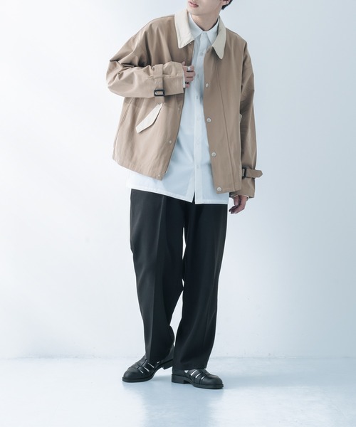 epnok（エプノック）の「配色ショートブルゾン（ブルゾン・メンズ・ライトブラウン/グレイッシュブルー・MEDIUM/LARGE）」の18枚目の写真