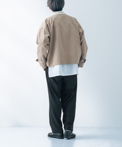 epnok（エプノック）の「配色ショートブルゾン（ブルゾン・メンズ・ライトブラウン/グレイッシュブルー・MEDIUM/LARGE）」の4枚目の写真