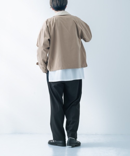 epnok（エプノック）の「配色ショートブルゾン（ブルゾン・メンズ・ライトブラウン/グレイッシュブルー・MEDIUM/LARGE）」の11枚目の写真