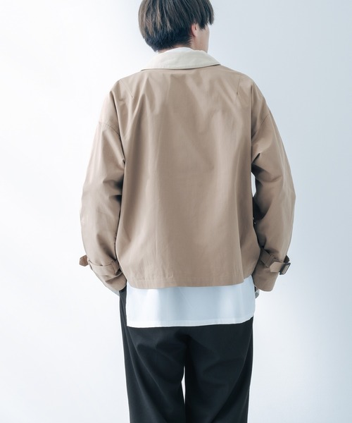 epnok（エプノック）の「配色ショートブルゾン（ブルゾン・メンズ・ライトブラウン/グレイッシュブルー・MEDIUM/LARGE）」の17枚目の写真