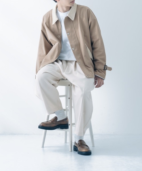 epnok（エプノック）の「配色ショートブルゾン（ブルゾン・メンズ・ライトブラウン/グレイッシュブルー・MEDIUM/LARGE）」の19枚目の写真