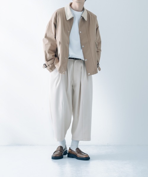 epnok（エプノック）の「配色ショートブルゾン（ブルゾン・メンズ・ライトブラウン/グレイッシュブルー・MEDIUM/LARGE）」の5枚目の写真