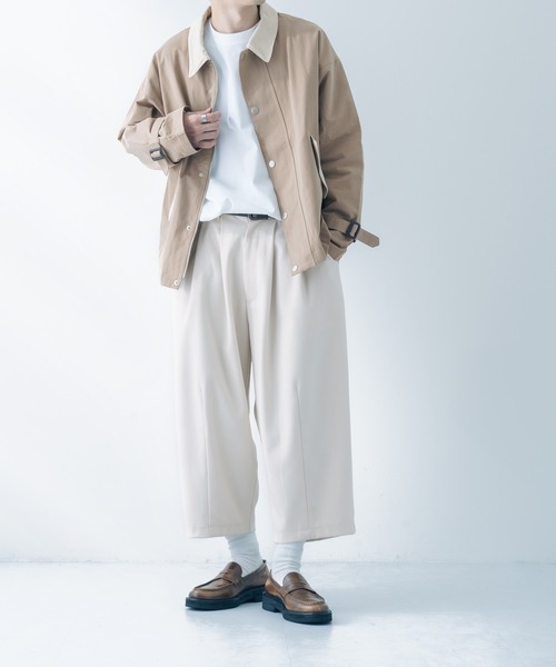 epnok（エプノック）の「配色ショートブルゾン（ブルゾン・メンズ・ライトブラウン/グレイッシュブルー・MEDIUM/LARGE）」の12枚目の写真