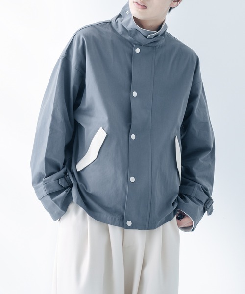 epnok（エプノック）の「配色ショートブルゾン（ブルゾン・メンズ・ライトブラウン/グレイッシュブルー・MEDIUM/LARGE）」の21枚目の写真