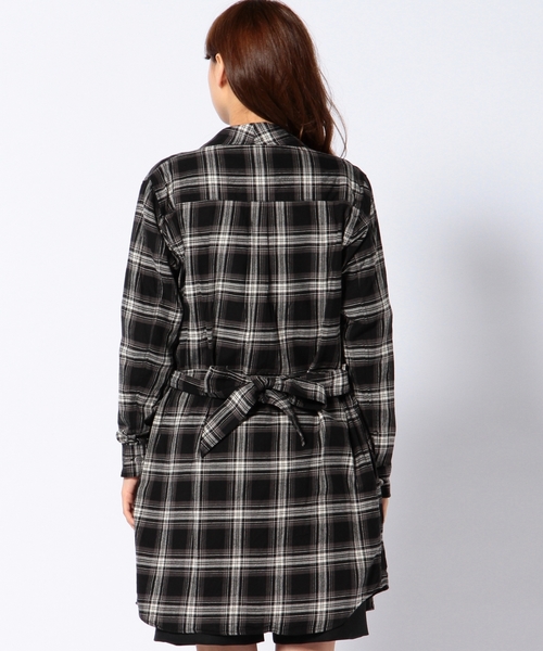 Another Edition（アナザーエディション）の「コットンチェックガウンシャツⅡ/ AE C/CHK GOWN SHTⅡ◆（シャツ/ブラウス・レディース・ダークグレー/レッド/コバルトブルー・フリー）」の16枚目の写真