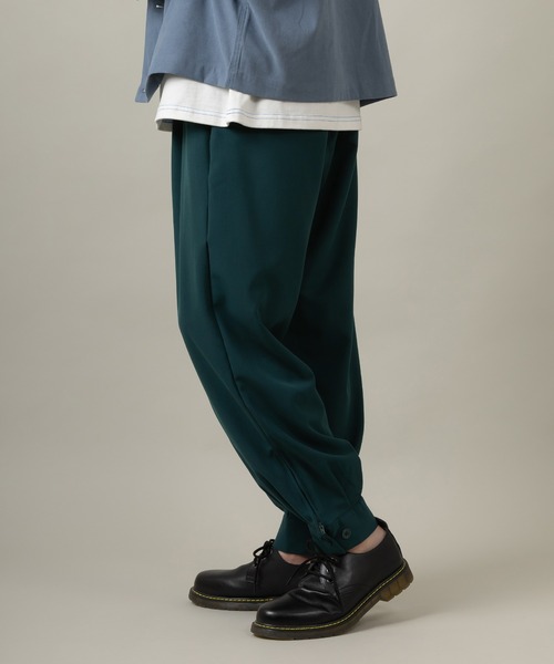 SlashDate（スラッシュデイト）の「サルエルワイドパンツ/裾カフス（その他パンツ・メンズ・ブラック/ストライプ/ブラウン/グリーン・M/L）」の3枚目の写真