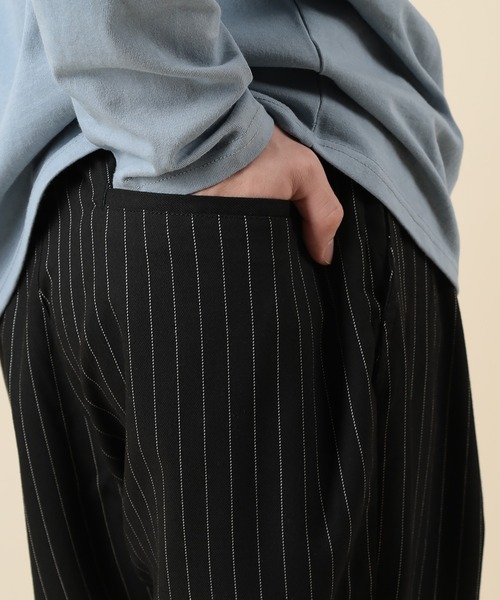 SlashDate（スラッシュデイト）の「サルエルワイドパンツ/裾カフス（その他パンツ・メンズ・ブラック/ストライプ/ブラウン/グリーン・M/L）」の12枚目の写真
