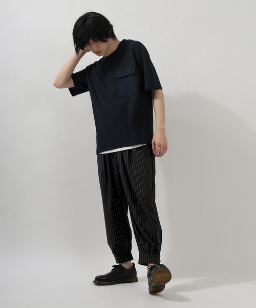 SlashDate（スラッシュデイト）の「サルエルワイドパンツ/裾カフス（その他パンツ・メンズ・ブラック/ストライプ/ブラウン/グリーン・M/L）」の10枚目の写真