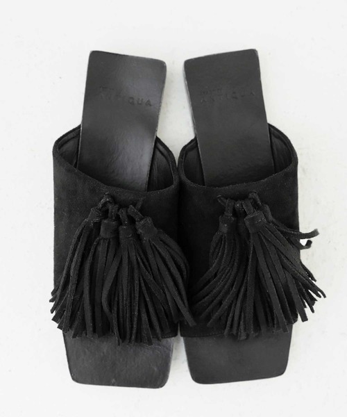 antiqua（アンティカ）の「ボリュームタッセルサンダル（サンダル・レディース・ブラック/アッシュブラウン/カーキ・S/L/M/LL）」の9枚目の写真