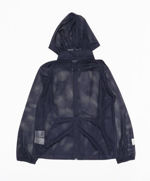 KP BOY（ケーピーボーイ）の「CAYA 虫除け(インセクトシールド)フード付きメッシュパーカー(140-150cm)（パーカー・キッズ・ブルー系その他/スカイブルー・140cm/150cm）」の3枚目の写真