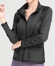 DAY CLOSET | 長袖タートルネックジップアップフィットネスヨガウェア(ジャージ)