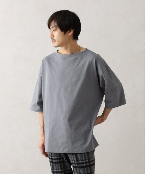 417 EDIFICE（フォーワンセブンエディフィス）の「バスクボーダーオーバーショートスリーブ（Tシャツ/カットソー・メンズ・ホワイト/ブラック/カーキ/その他2/その他6/その他10・MEDIUM/LARGE）」の3枚目の写真