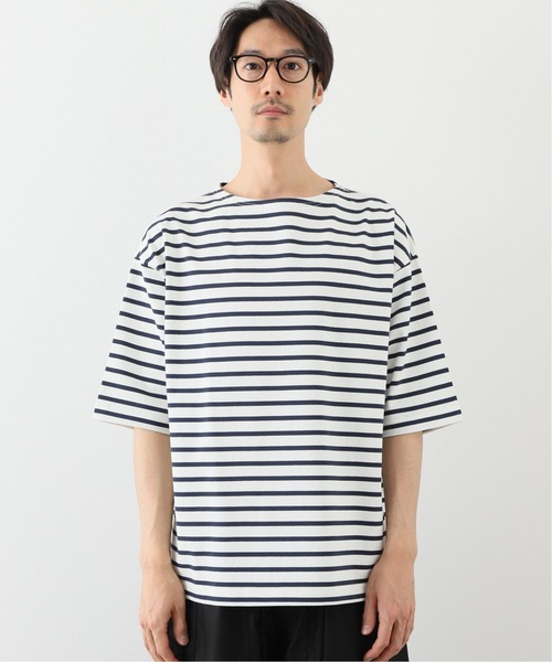 417 EDIFICE（フォーワンセブンエディフィス）の「バスクボーダーオーバーショートスリーブ（Tシャツ/カットソー・メンズ・ホワイト/ブラック/カーキ/その他2/その他6/その他10・MEDIUM/LARGE）」の10枚目の写真