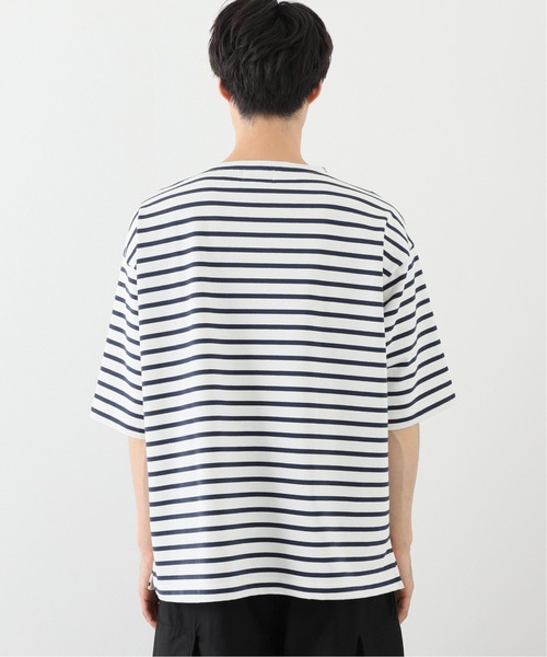 417 EDIFICE（フォーワンセブンエディフィス）の「バスクボーダーオーバーショートスリーブ（Tシャツ/カットソー・メンズ・ホワイト/ブラック/カーキ/その他2/その他6/その他10・MEDIUM/LARGE）」の15枚目の写真