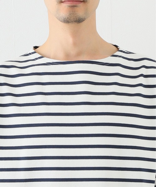 417 EDIFICE（フォーワンセブンエディフィス）の「バスクボーダーオーバーショートスリーブ（Tシャツ/カットソー・メンズ・ホワイト/ブラック/カーキ/その他2/その他6/その他10・MEDIUM/LARGE）」の17枚目の写真