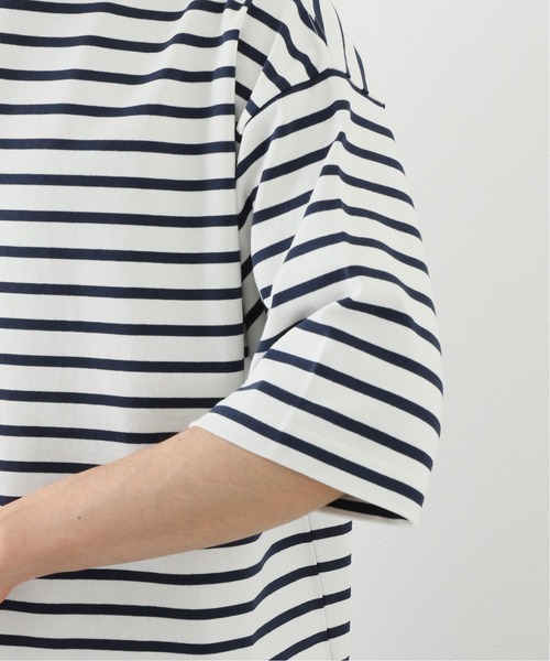 417 EDIFICE（フォーワンセブンエディフィス）の「バスクボーダーオーバーショートスリーブ（Tシャツ/カットソー・メンズ・ホワイト/ブラック/カーキ/その他2/その他6/その他10・MEDIUM/LARGE）」の20枚目の写真