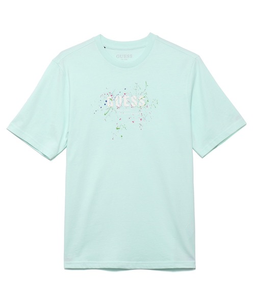 Guess(ゲス)の「Splattered Logo Tee(Tシャツ/カットソー・メンズ・ホワイト/ライトブルー/グレー/ライトパープル・MEDIUM/LARGE/X-LARGE)」の4枚目の写真
