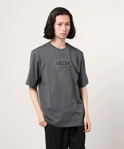 Guess(ゲス)の「Splattered Logo Tee(Tシャツ/カットソー・メンズ・ホワイト/ライトブルー/グレー/ライトパープル・MEDIUM/LARGE/X-LARGE)」の6枚目の写真