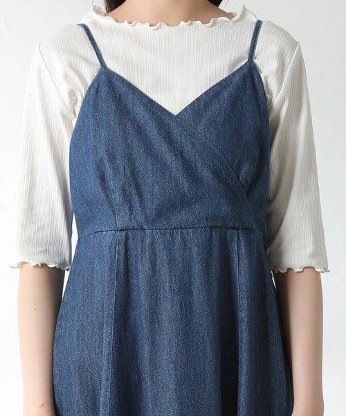 Honeys(ハニーズ)の「デニムキャミワンピース(ワンピース・レディース・ブルー/ライトインディゴブルー・S/M/L)」の10枚目の写真