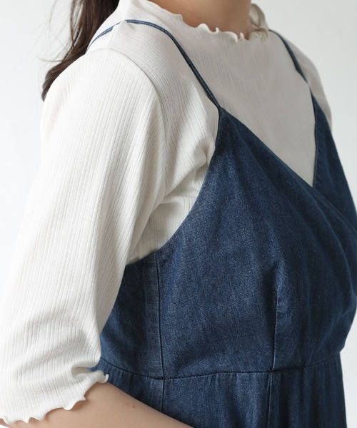 Honeys(ハニーズ)の「デニムキャミワンピース(ワンピース・レディース・ブルー/ライトインディゴブルー・S/M/L)」の16枚目の写真