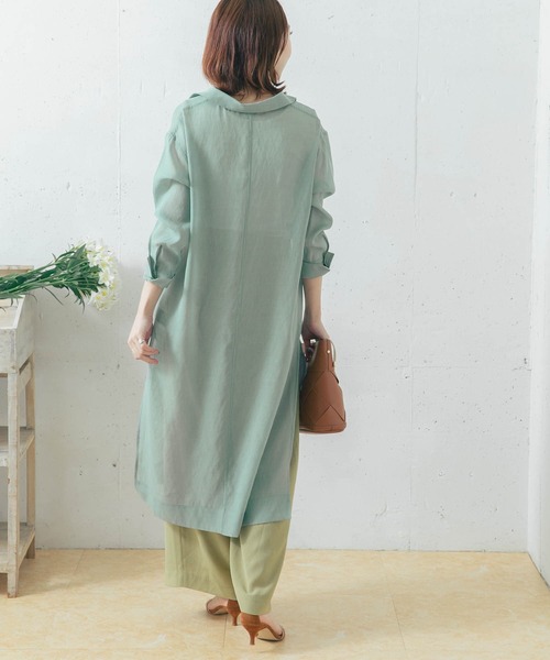 URBAN RESEARCH ROSSO（アーバンリサーチロッソ）の「サイドスリットシアーワンピース（ワンピース・レディース・グレー/グリーン・FREE）」の7枚目の写真
