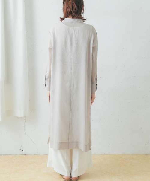 URBAN RESEARCH ROSSO（アーバンリサーチロッソ）の「サイドスリットシアーワンピース（ワンピース・レディース・グレー/グリーン・FREE）」の10枚目の写真
