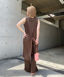 DouDou | 【WEB限定】ノースリロングプルオーバー＋ワイドパンツ(セットアップ)